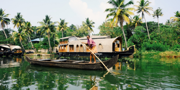 A houseboat on the Kerala Backwaters